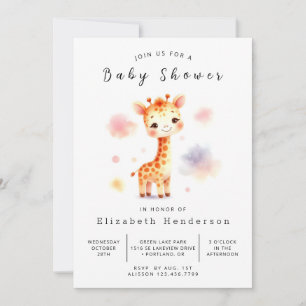 Fun Custom Giraffe Baby Dusche Einladung