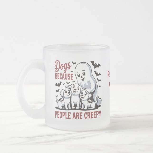Fun Custom Halloween Dog Mattglastasse (Links)