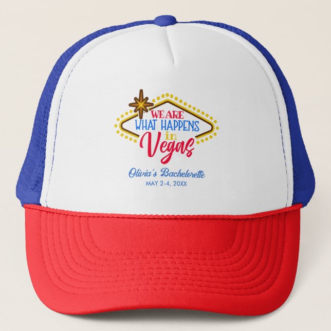 Fun Custom Las Vegas Junggeselinnen-Abschied Truckerkappe (Vorderseite)