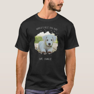 Fun Custom Pet Foto Splash World's Best Dog Vater T-Shirt