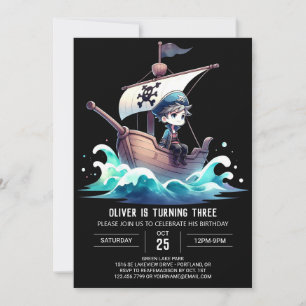 Fun Custom Pirate Geburtstag Einladung