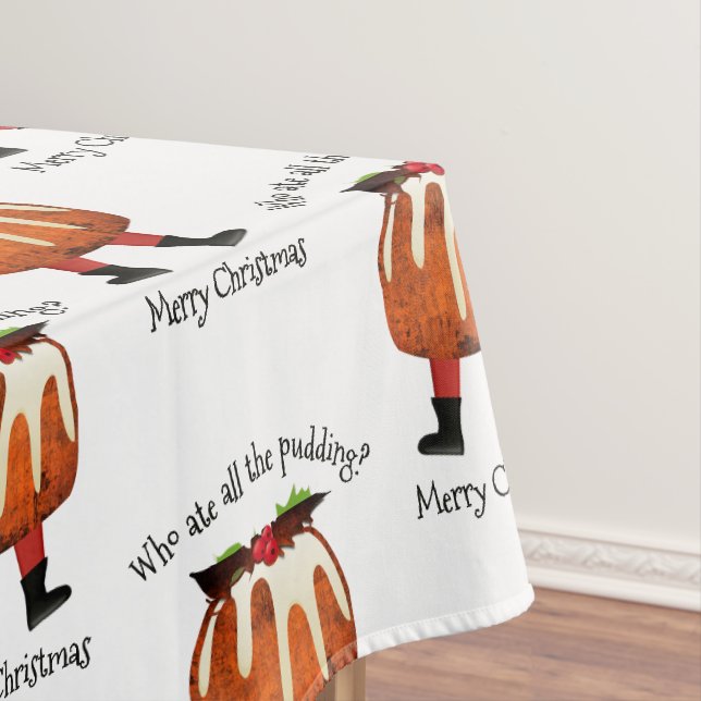Fun Custom Pudding fröhliche Weihnachten Tischdecke (Beispiel)
