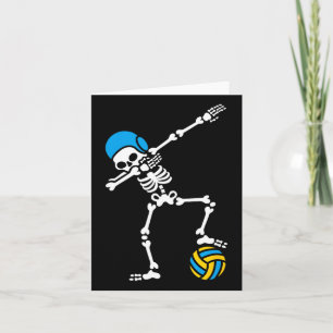Fun Dab Dabbing Skeleton Water Polo Halloween Swim Karte