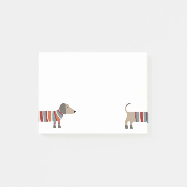 Fun Dachshund Wiener Dog Post-it Klebezettel (Vorderseite)