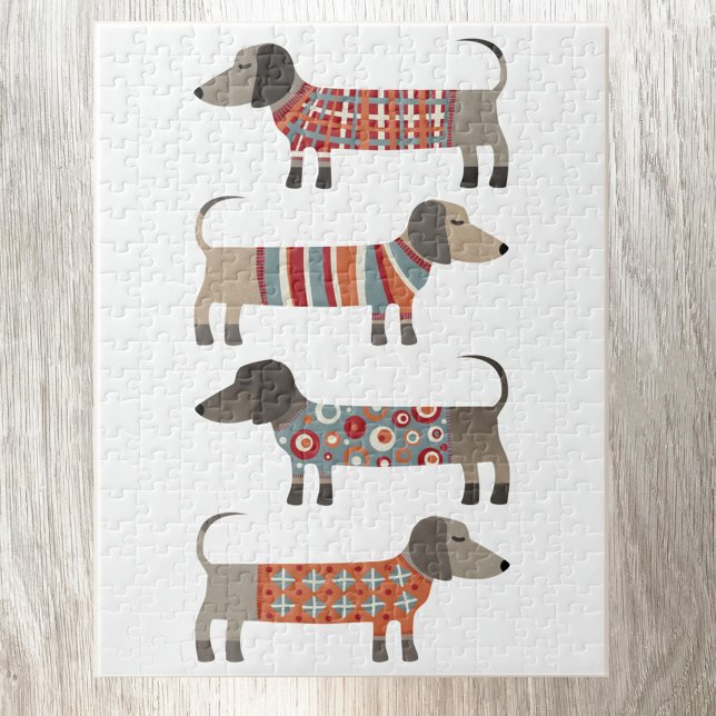 Fun Dackel Dackel Wurst Hund Puzzle (Fun Dachshund Wiener Sausage Dog jigsaw puzzle)