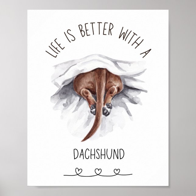 Fun Dackel Wall Art Poster (Vorne)