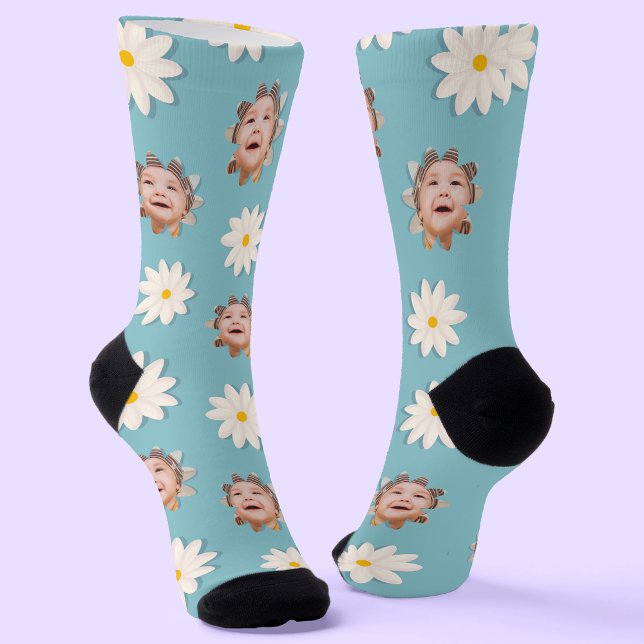 Fun Daisy Print Custom Image Socks Socken (Von Creator hochgeladen)