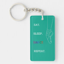 Fun Dance Quote mit Pointe Shoe auf Aquamarin