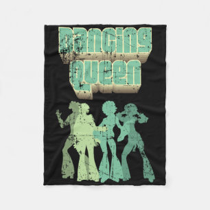 Fun Dancing Queen Disco Party Retro Distressed Des Fleecedecke