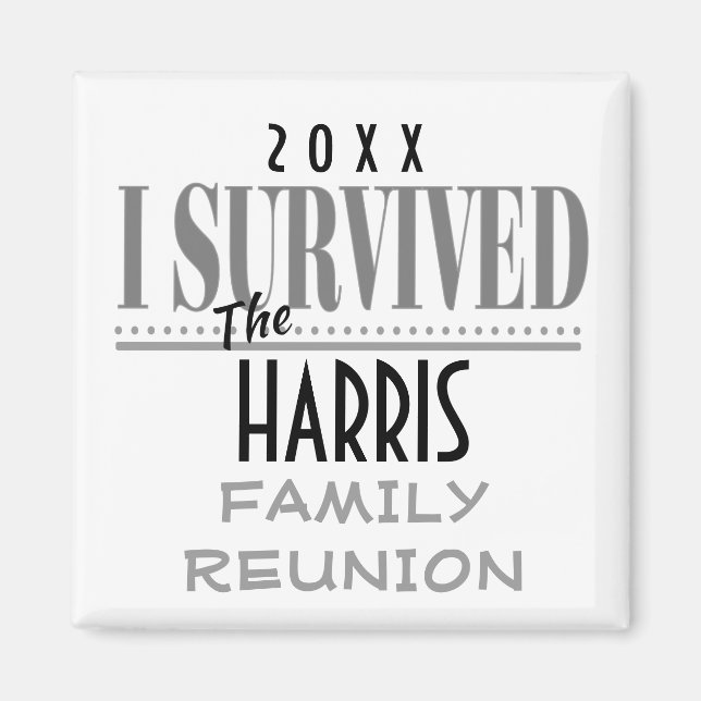 Fun Dated Family Wiedersehen Souvenir Geschenk Magnet (Vorne)