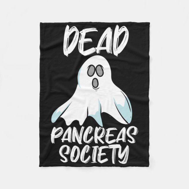 Fun Dead Pankreas Society T1d T2d Design Fleecedecke (Vorderseite)