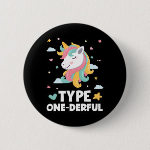 Fun Diabetic Typ 1 Diabetes Typ 1 Derful Unico Button