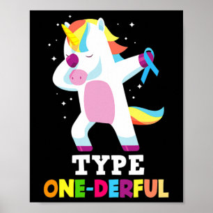 Fun Diabetiker Typ 1 Diabetes T1d Typ 1 derful U Poster