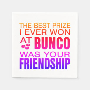 Fun Dice Game Night Bunco Serviette