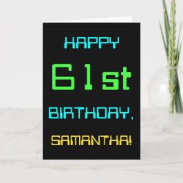 Fun Digital Computing Thema 61. Geburtstag Karte