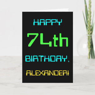Fun Digital Computing Thema 74. Geburtstag Karte