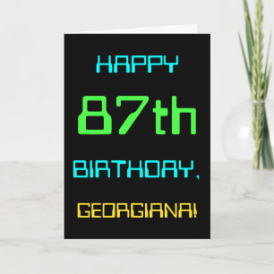 Fun Digital Computing Thema 87. Geburtstag Karte