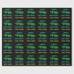 Fun Digital Computing Thema 99. Geburtstag Geschenkpapier