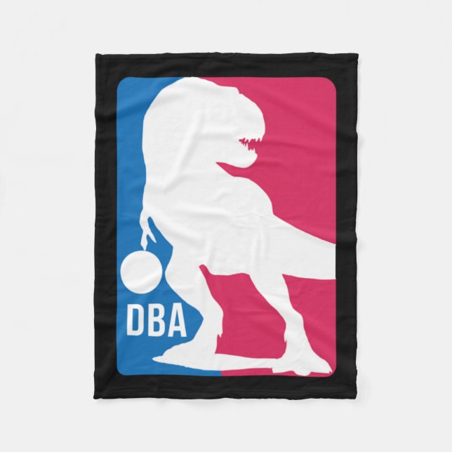 Fun Dinosaur Basketball Fleecedecke (Vorderseite)