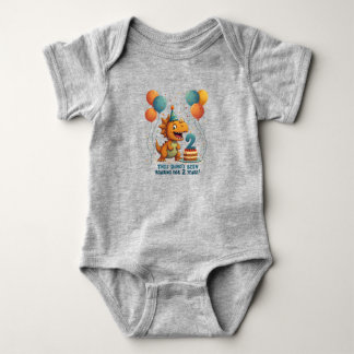 Fun Dinosaur-Thema 2. Geburtstag Baby Strampler
