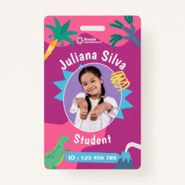 Fun Dinosaur Themed Student ID Card Ausweis
