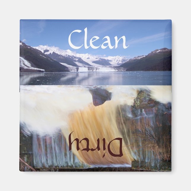 Fun Dirty Wasserfall Geschirrspülmaschine Magnet (Vorne)