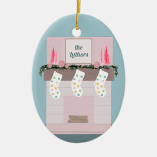 Fun Disco Pink Custom Christmas Keramik Ornament