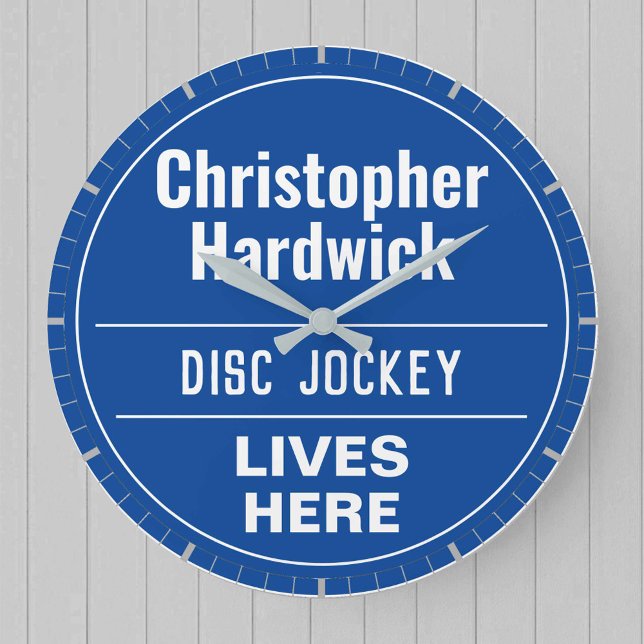 Fun Disk Jockey Wall Plaque Stil Große Uhr (Von Creator hochgeladen)