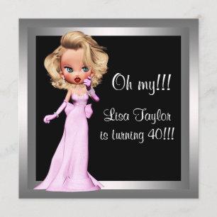 Fun Diva Womans Geburtstagsparty Einladung