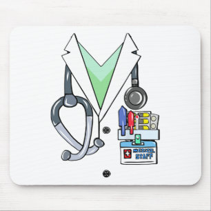 Fun Doctor White Labrador Kostüm Halloween Doktor Mousepad