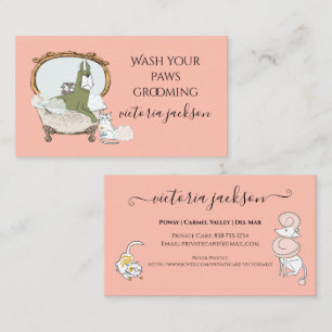 Fun Dog & Cat Pet Care Service Pet Sitzen Visitenkarte