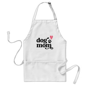 Fun Dog Mama Paw Print Liebe Schürze mit Taschen