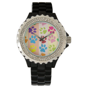 Fun Dog Paw Druckmuster Zubehör Dog Walker Armbanduhr