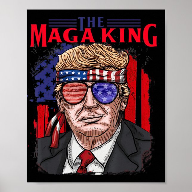 Fun Donald Trump Ultra Maga King the July USA Fl Poster (Vorne)