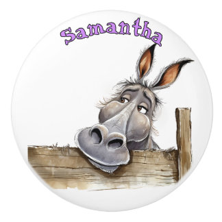 Fun Donkey Personalized Keramikknauf