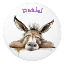 Fun Donkey Personalized Keramikknauf