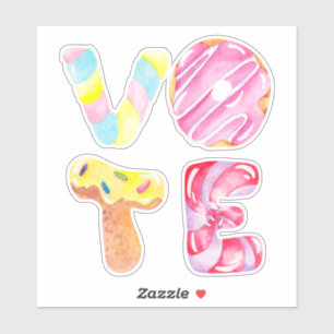 Fun Donuts und Candy Go Abstimmung Aufkleber