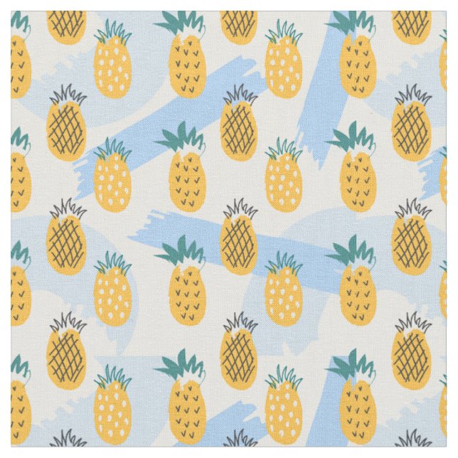 Fun Doodle Ananas Muster Stoff (Nahaufnahme)