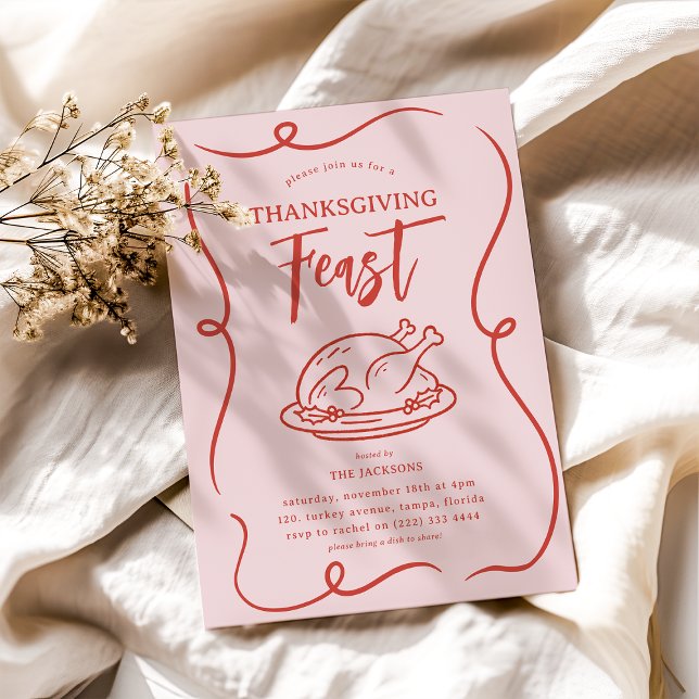 Fun Doodle Erntedank Fest Einladung (Von Creator hochgeladen)