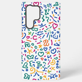 Fun doodle farbenfrohe, lebendige Formen Samsung Galaxy Hülle