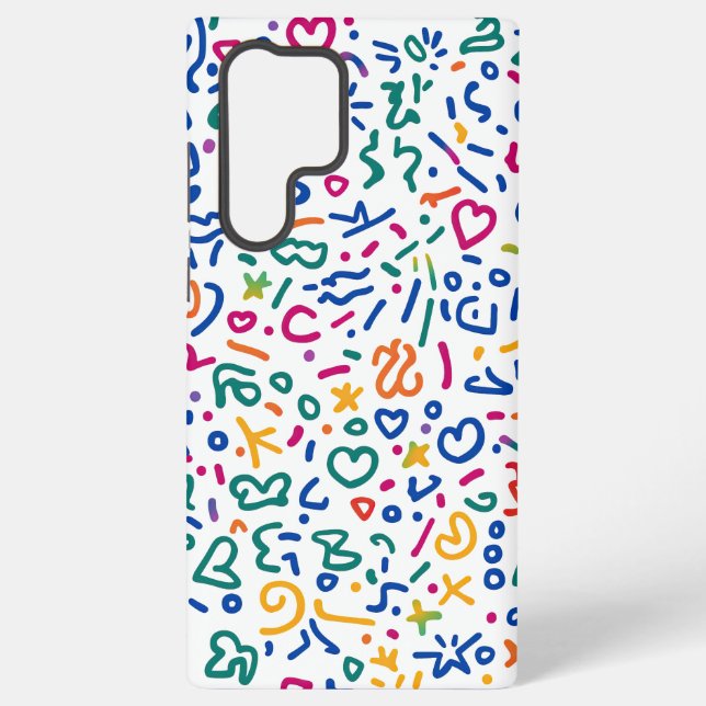 Fun doodle farbenfrohe, lebendige Formen Samsung Galaxy Hülle (Rückseite)