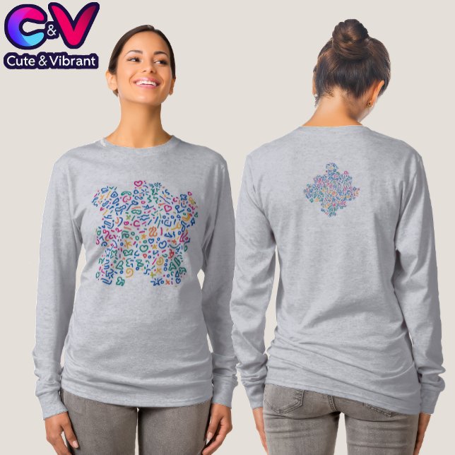 Fun doodle farbenfrohe, lebendige Formen T-Shirt (Von Creator hochgeladen)