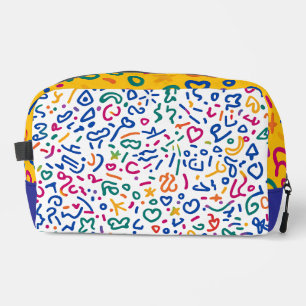 Fun doodle farbenfrohe, lebendige Formen Waschbeutel