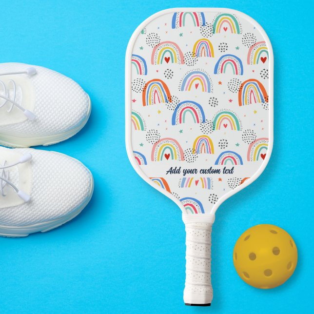 Fun Doodle Rainbow Herzmuster Benutzerdefinierter  Pickleball Schläger (Von Creator hochgeladen)