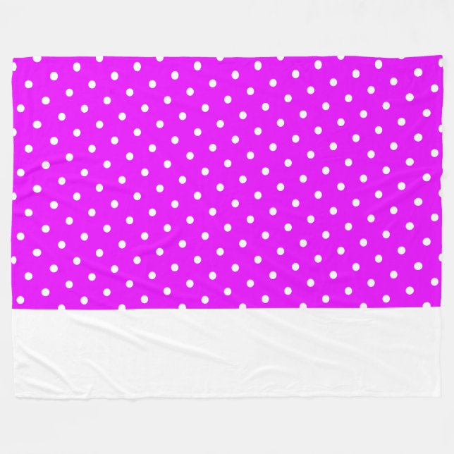 Fun Dotted tropischen rosa drei Viertel Farbblock Fleecedecke (Vorderseite (Horizontal))