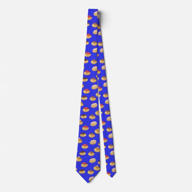 Fun Doughnut Gemustert Neck Tie Krawatte (Vorderseite)