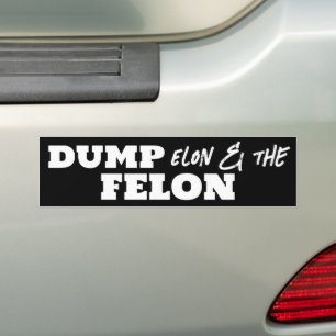 Fun Dump Elon und Felon Autoaufkleber