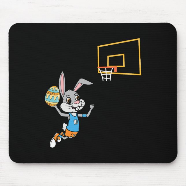 Fun Easter Egg Bunny Dunk Basketball Spiel Osterfe Mousepad (Vorne)