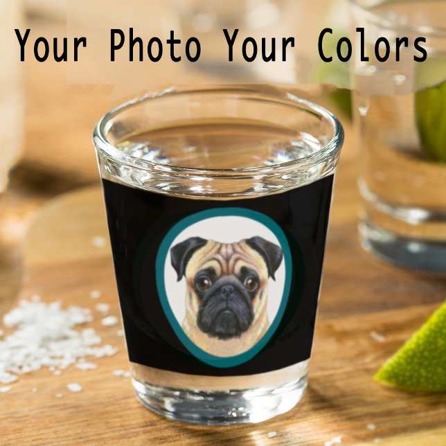 Fun Einzigartiges Kleine Geschenk Dog Pup Foto Schnapsglas (Von Creator hochgeladen)
