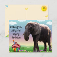 Fun Elephant Geburtstagskarte